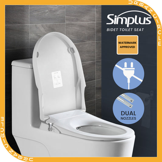 Simplus Non Electric Toilet Seat Bidet With Cover Bathroom Spray Water Wash