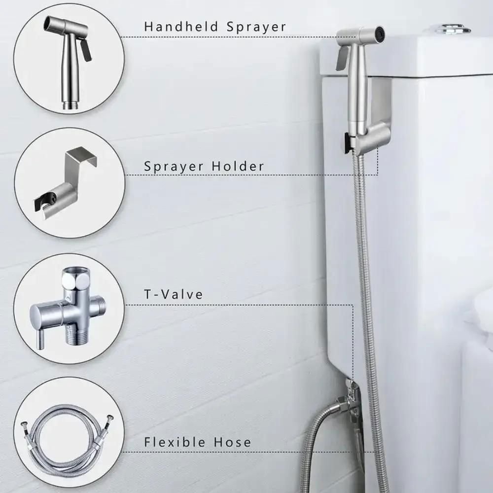 Conor Ember 1.0 Silver Handheld Bidet Spray with Installation Kit conors.com.au