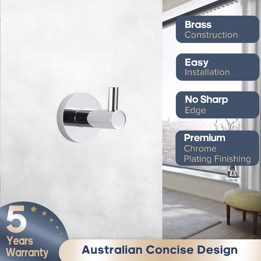 Wall Mounted Holder Set Towel Rack Batoroom Toilet Paper Holder Robe Hook Chrome