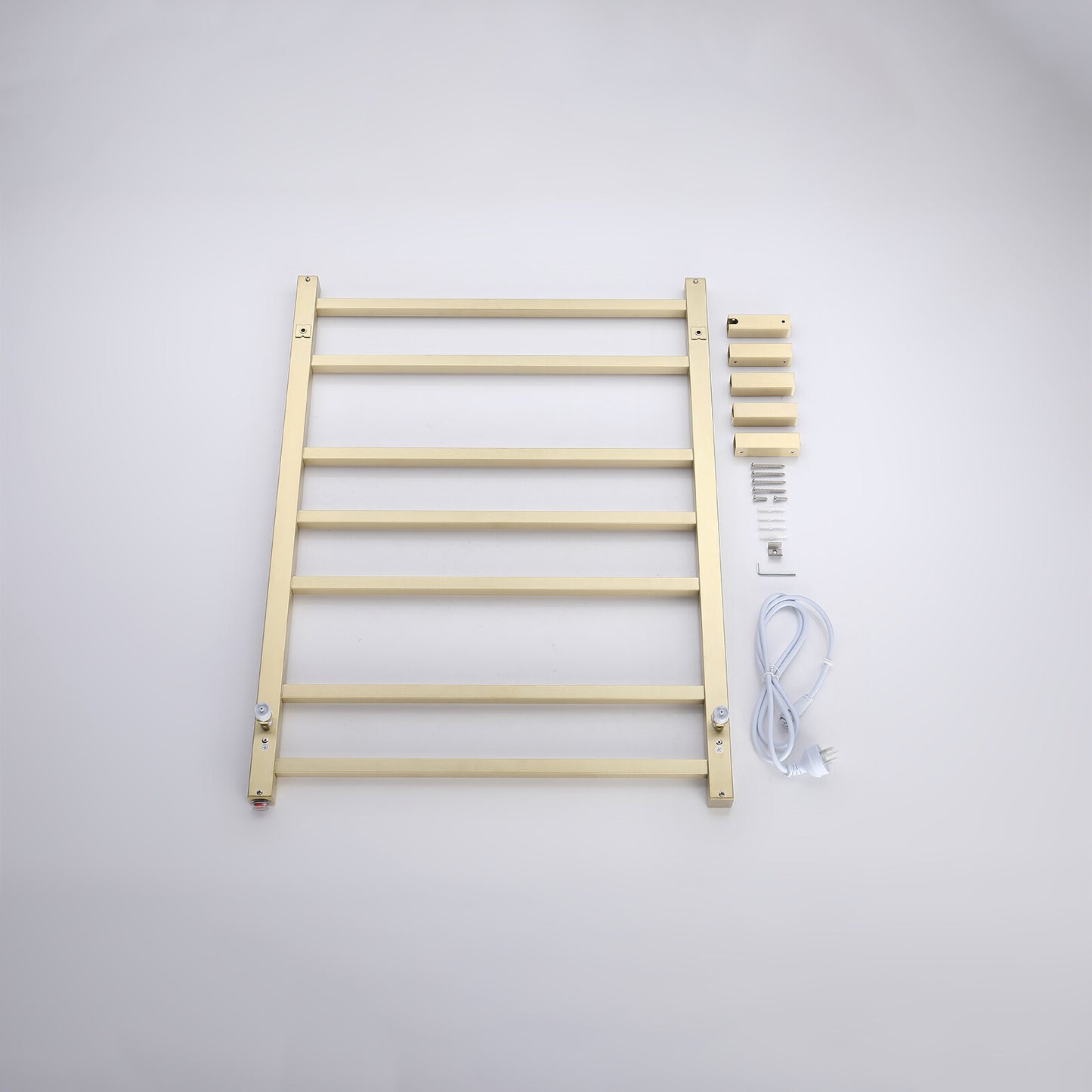 Decaura Wall Mounted Heated Towel Rail 7 Bars 304 Stainless Steel Round/Square