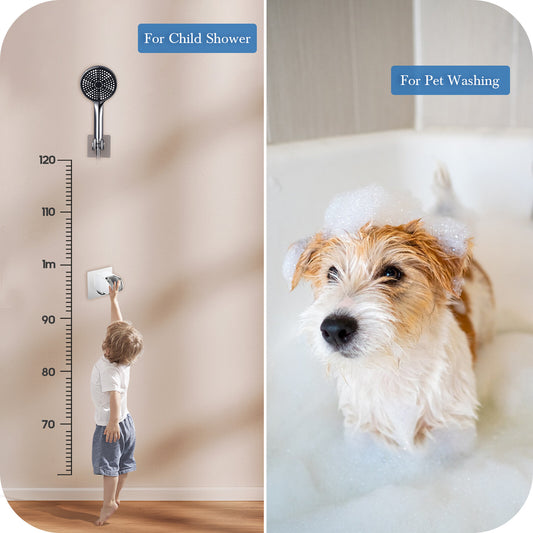 Decaura 2PCS Hand Held Shower Head Holder Wall Mount Self Adhesive Chrome