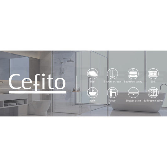 Cefito Bathroom Basin Mixer Tap Square Tall Faucet Vanity Laundry Sink Black