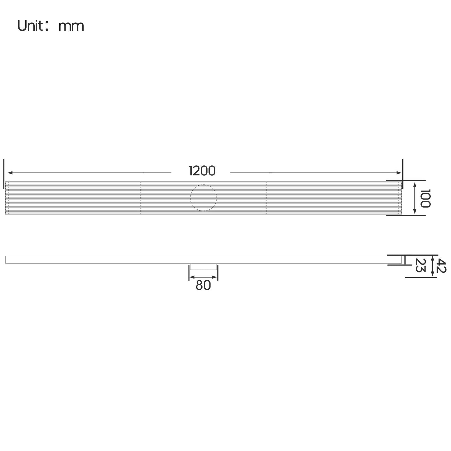 Shower Drain Grate Floor Waste Strip Linear 60/90/120cm Brushed SUS304