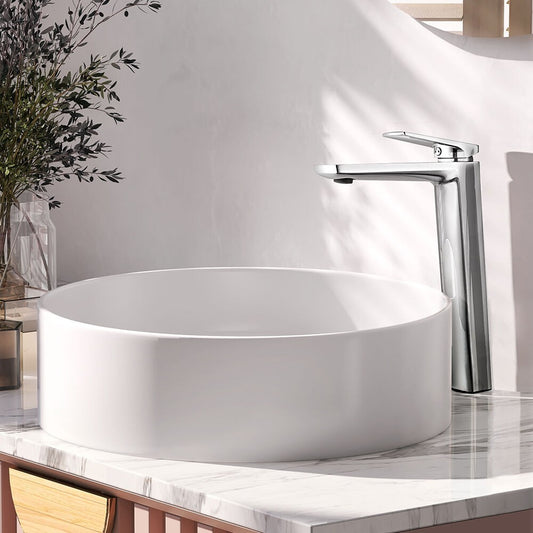 Simpuls Bathroom Vanity Tall Basin Mixer Tap Laundry Sink Brass Faucet Chrome