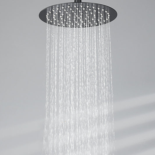 12 inch Rain Shower Head Ultra-thin 304 Stainless Steel Bathroom 2mm thick