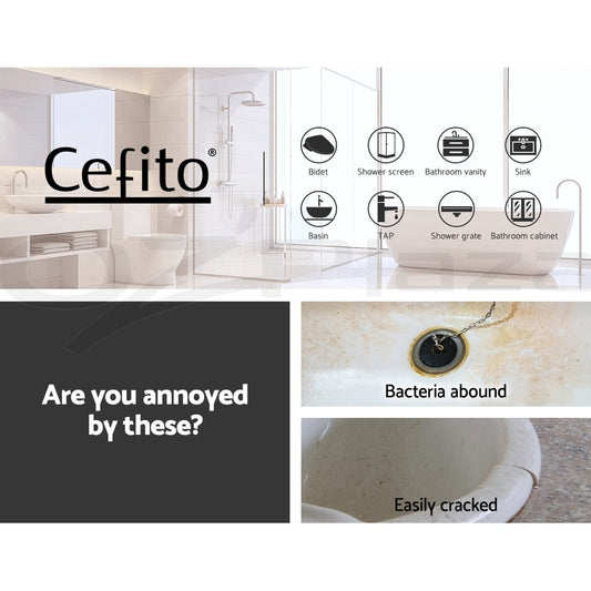 Cefito Bathroom Basin Ceramic Basins Vanity Sink Above Counter White Wash Bowl