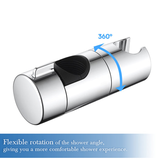 Decaura Shower Riser Rail Head Holder Hose Slider Replacement Adjustable Chrome