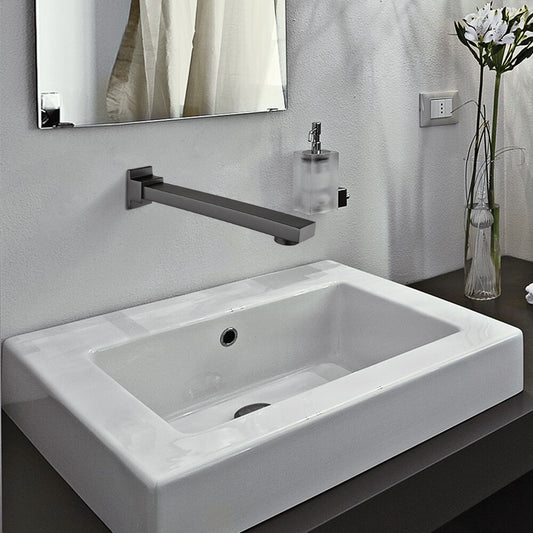 Simpuls Square Bath Spout Brass Basin Water Bathtub Shower Mixer Taps Black