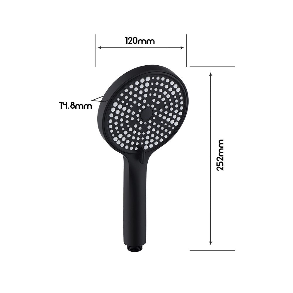 Decaura Hand Held Shower Head 3/4/5-Mode Spray Round/Square Bathroom Shower Head
