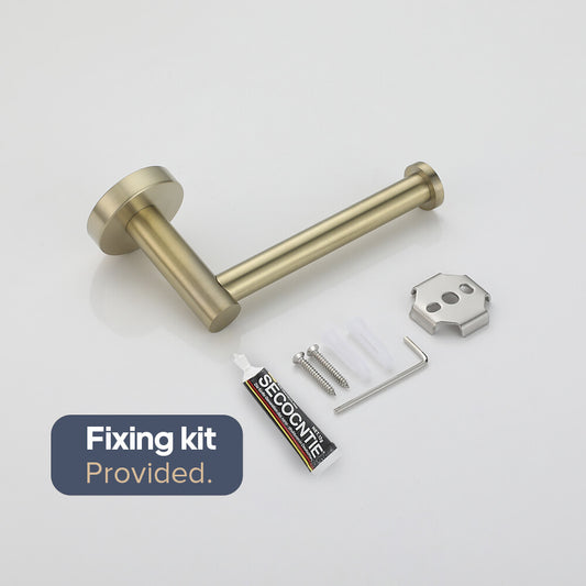 Decaura toilet roll holder brushed gold bathroom wall hanger towel rack rail bar