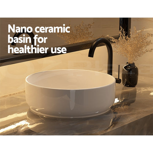 Cefito Bathroom Basin Ceramic Vanity Basin Above Counter White Hand Wash