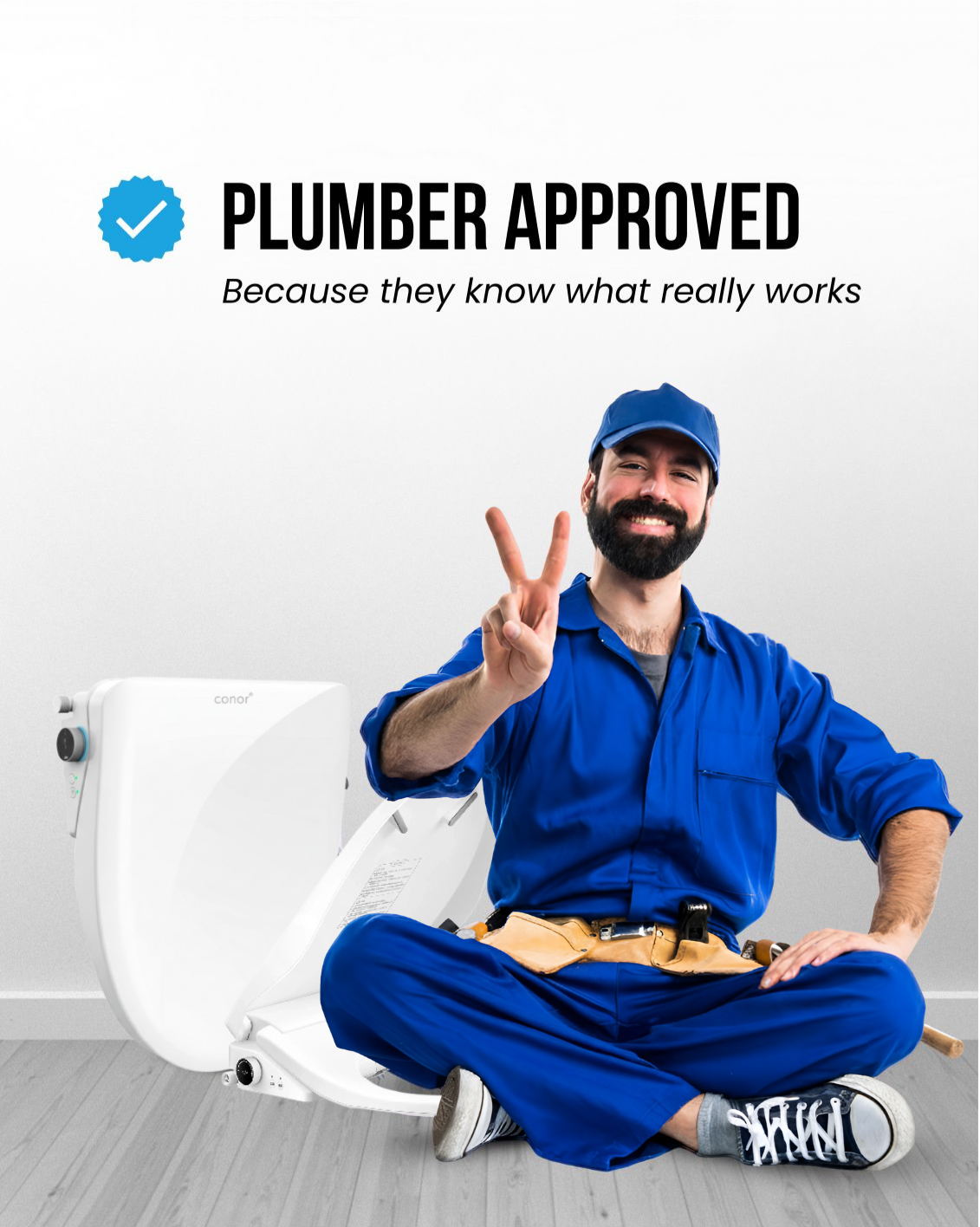 Conor Ayora Smart Bidet Seat with Installation Kit