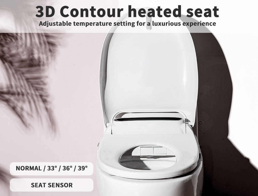 Duxta Smart Bidet Toilet Seat Cover LED Night Light Remote Control Antibacterial