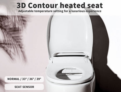 Duxta Smart Bidet Toilet Seat Cover LED Night Light Remote Control Antibacterial