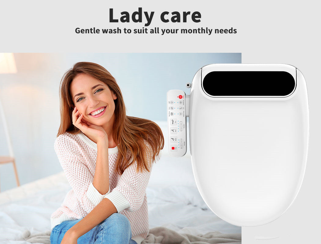Duxta Smart Bidet Toilet Seat Cover LED Night Light Remote Control Antibacterial