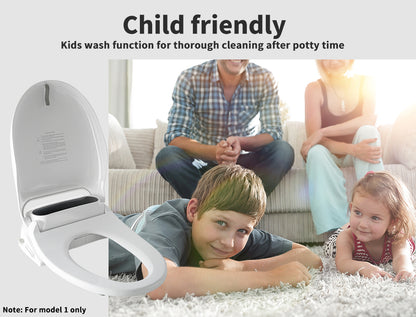 Duxta Smart Bidet Toilet Seat Cover LED Night Light Remote Control Antibacterial