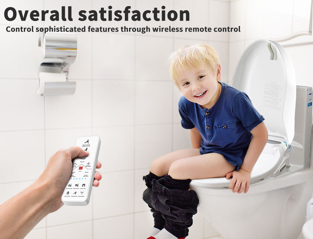 Duxta Smart Bidet Toilet Seat Cover LED Night Light Remote Control Antibacterial