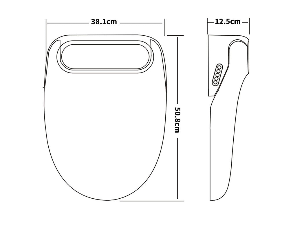 Duxta Smart Bidet Toilet Seat Cover LED Night Light Remote Control Antibacterial