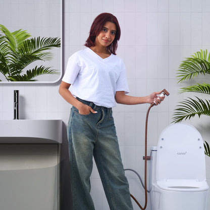 Conor Earth 1.0 Rose Gold Handheld Bidet Spray with Installation Kit conors.com.au 