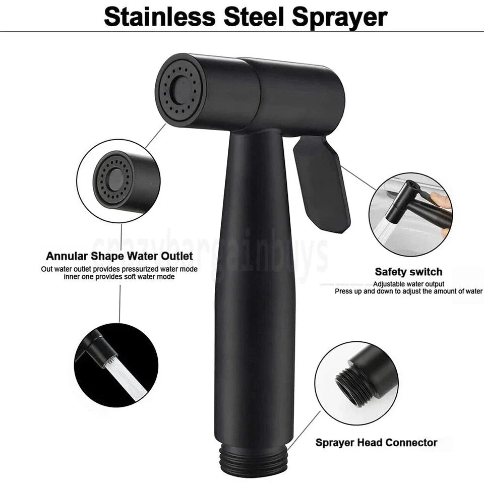 Conor Ember 1.0 Black Handheld Bidet Spray with Installation Kit conors.com.au 