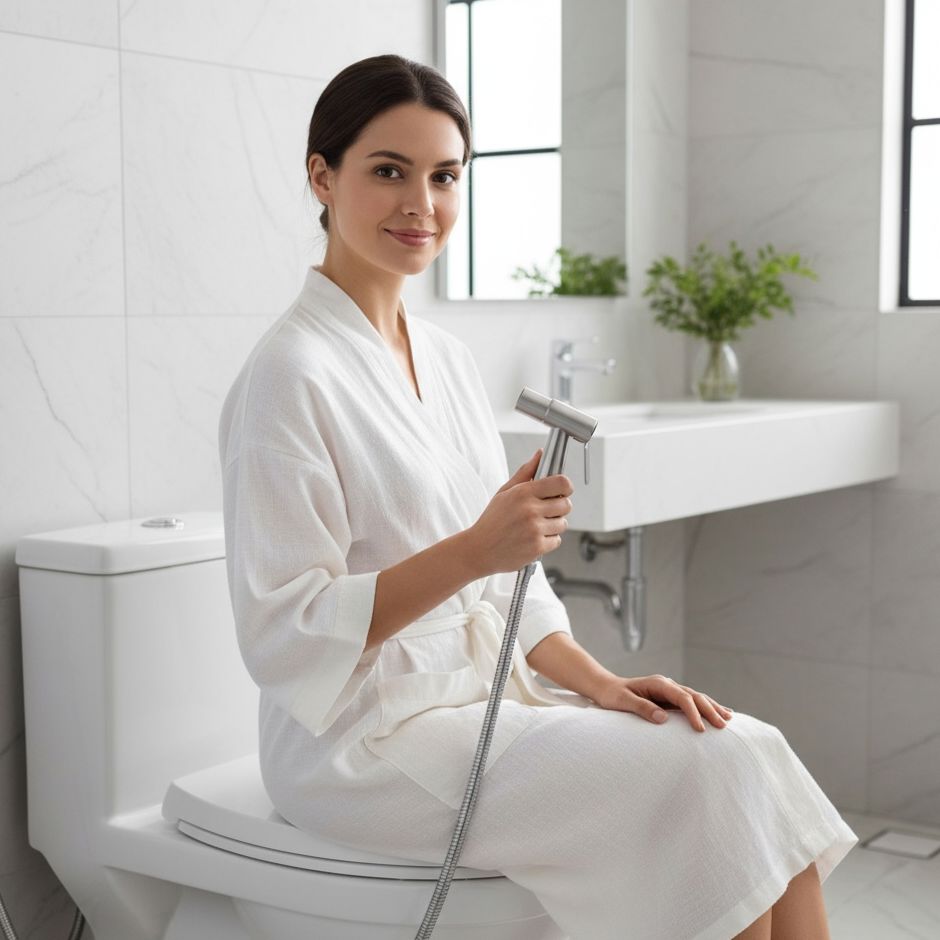 Conor Ember 1.0 Silver Handheld Bidet Spray with Installation Kit conors.com.au 