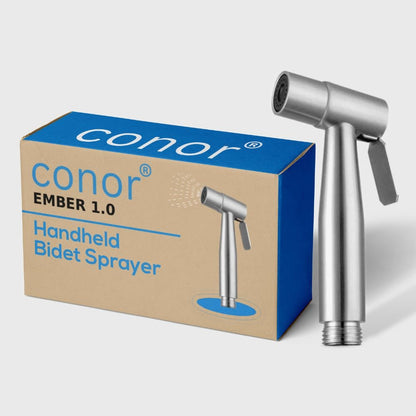 Conor Ember 1.0 Silver Handheld Bidet Spray with Installation Kit conors.com.au 