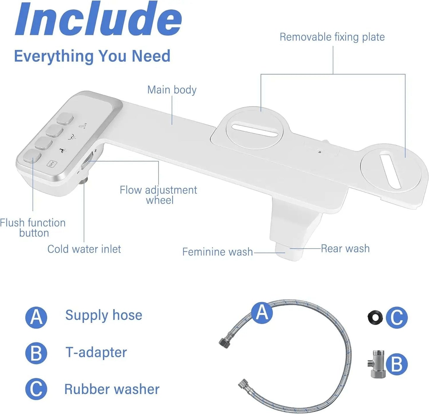 Conor Zerra Bidet Attachment with Installation Kit