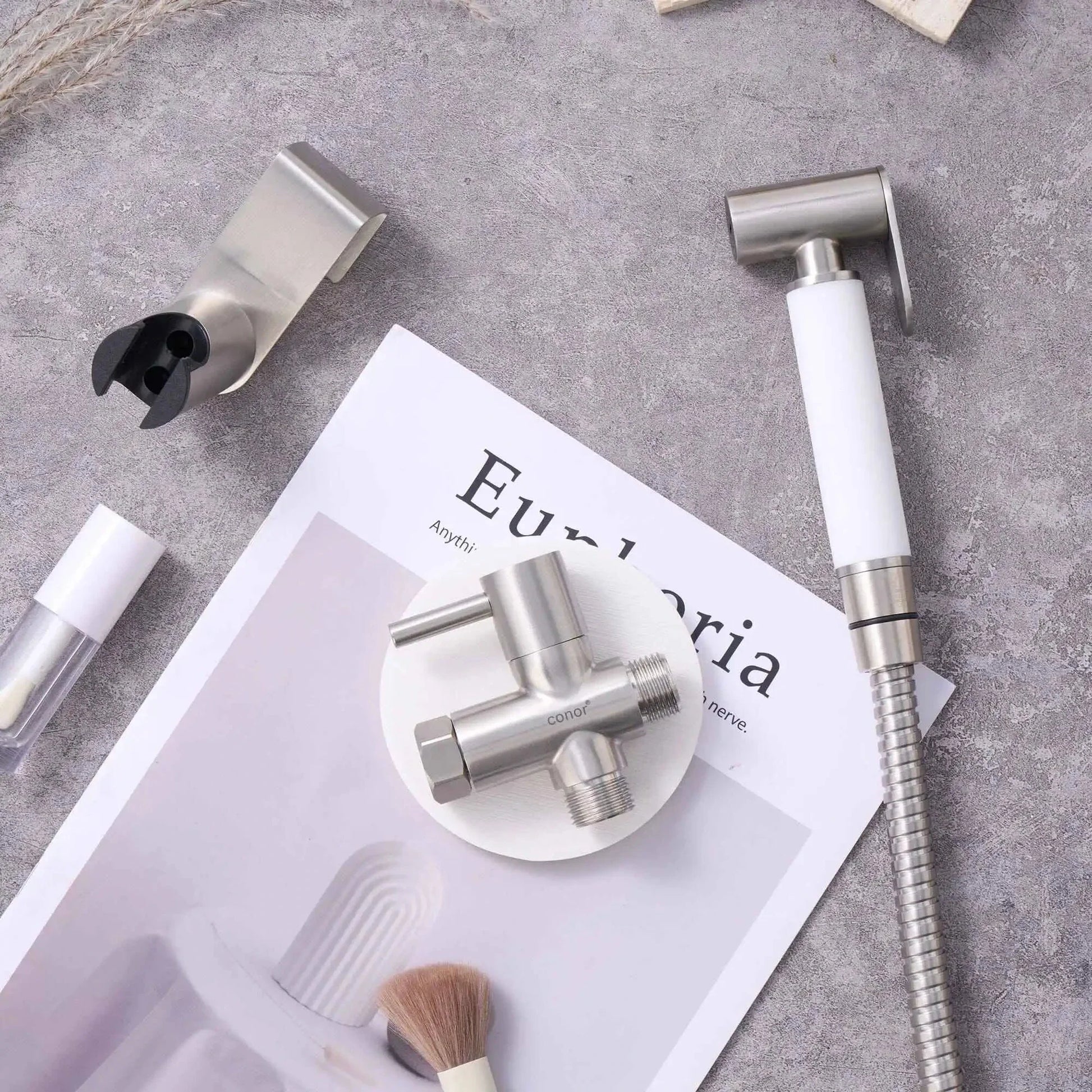 Conor Premium White Handheld Bidet Spray with Installation Kit conors.com.au 