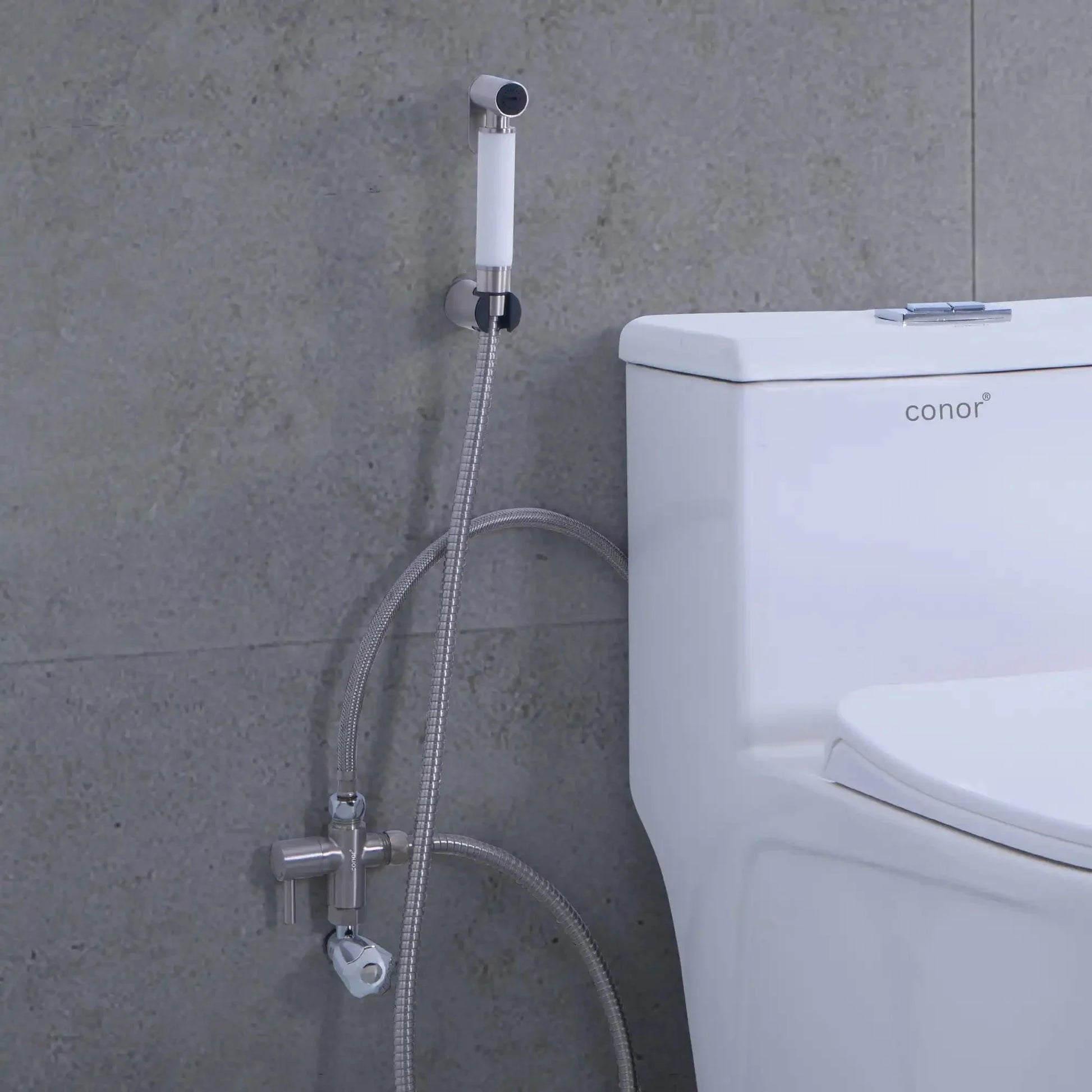 Conor Premium White Handheld Bidet Spray with Installation Kit conors.com.au 