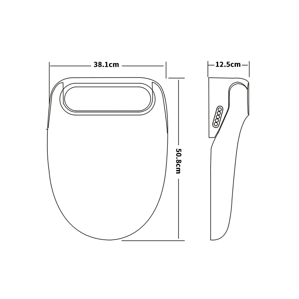 Duxta Smart Bidet Toilet Seat Cover LED Night Light Remote Control Antibacterial