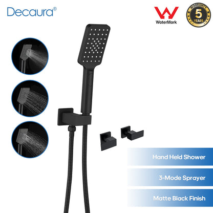 Decaura Hand Held Shower Head with Hose and Holder Set Handset Shower Mixer Tap