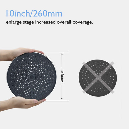 Decaura Rain Shower Head Gooseneck Shower Arm Chrome/Black Round/Square