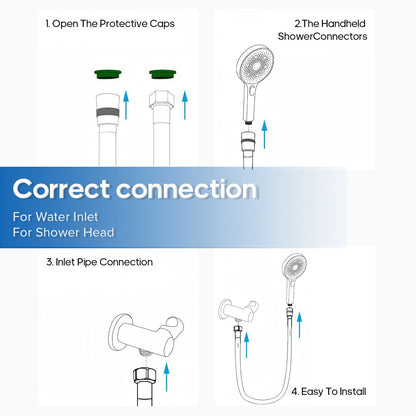 Watermark Flexible Shower Hose 2m Stainless Steel Chrome Bathroom