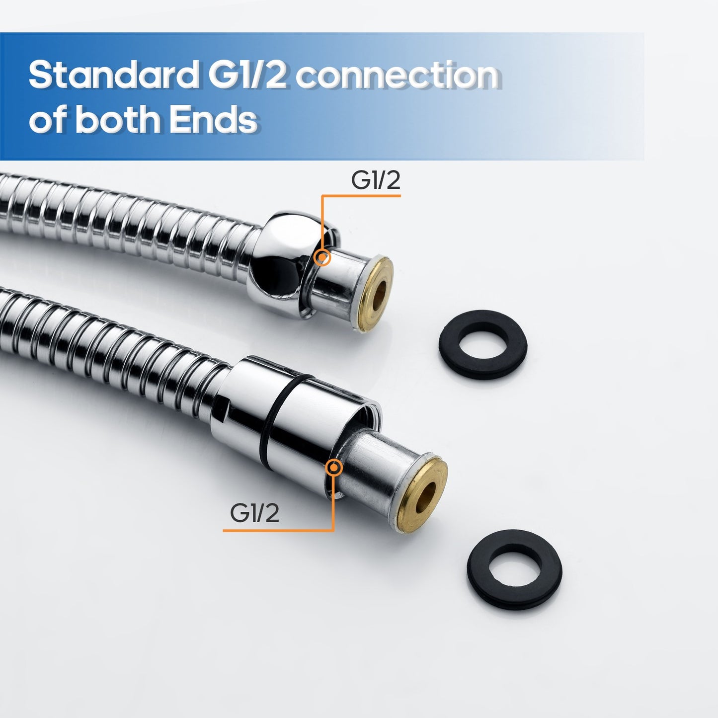 Decaura Flexible Shower Hose 1.5m/2m 304 Stainless Steel Gold/Chrome/Black