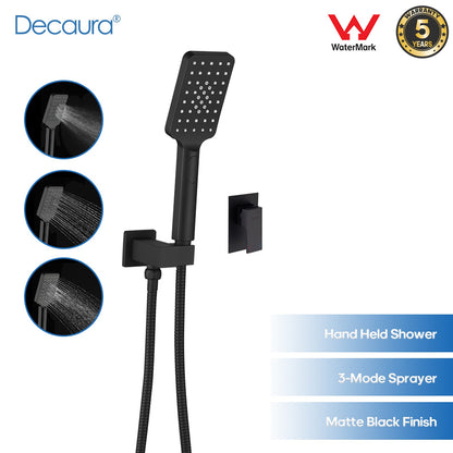 Decaura Hand Held Shower Head with Hose and Holder Set Handset Shower Mixer Tap