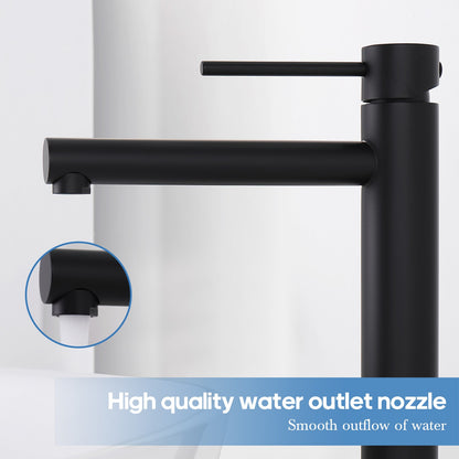 Decaura Bathroom Basin Mixer Tap Stainless Steel Round Chrome/Brushed/Black/Gold