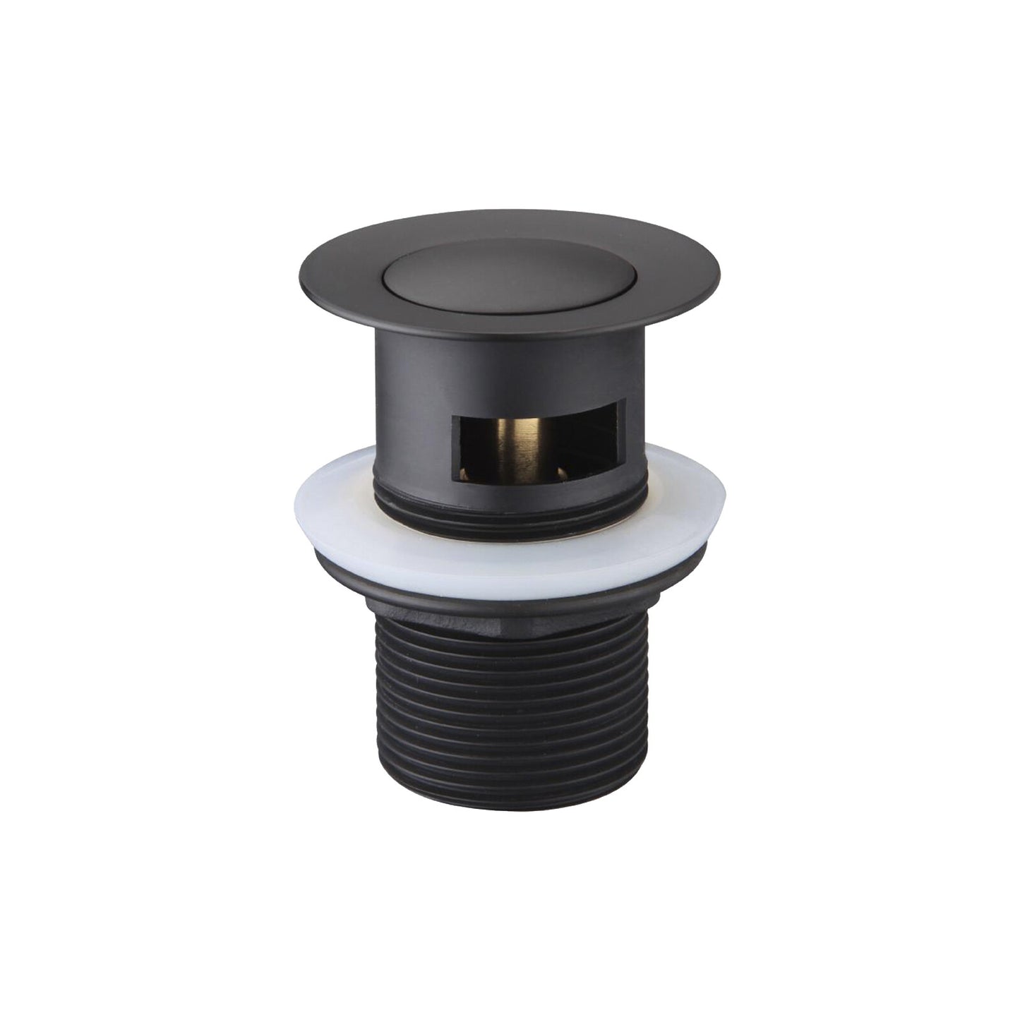 Basin Pop Up Waste Plug With Overflow 32/40mm Black Bathroom Vanity Stainless