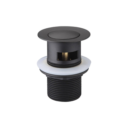 Basin Pop Up Waste Plug With Overflow 32/40mm Black Bathroom Vanity Stainless