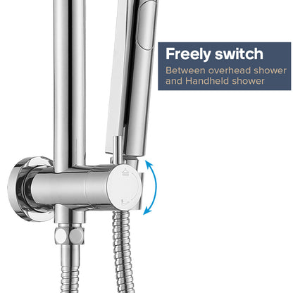 Decaura Shower Head Set 2 in 1 System Gooseneck Arm Wall Tapware Mixer Taps