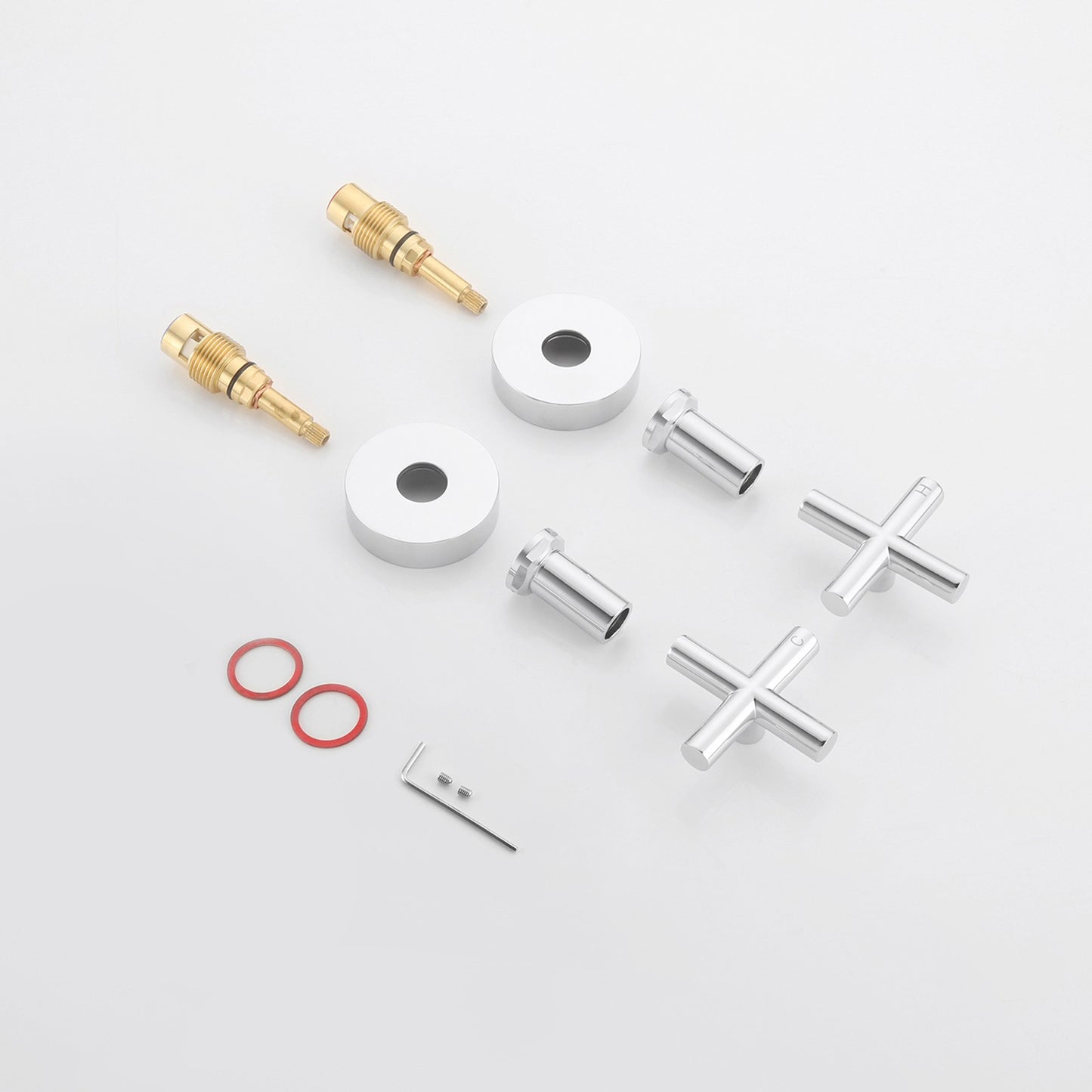 Decaura Shower Taps Brass Tapware Mixer Tap Brushed Gold/Black/Gunmetal/Nickel