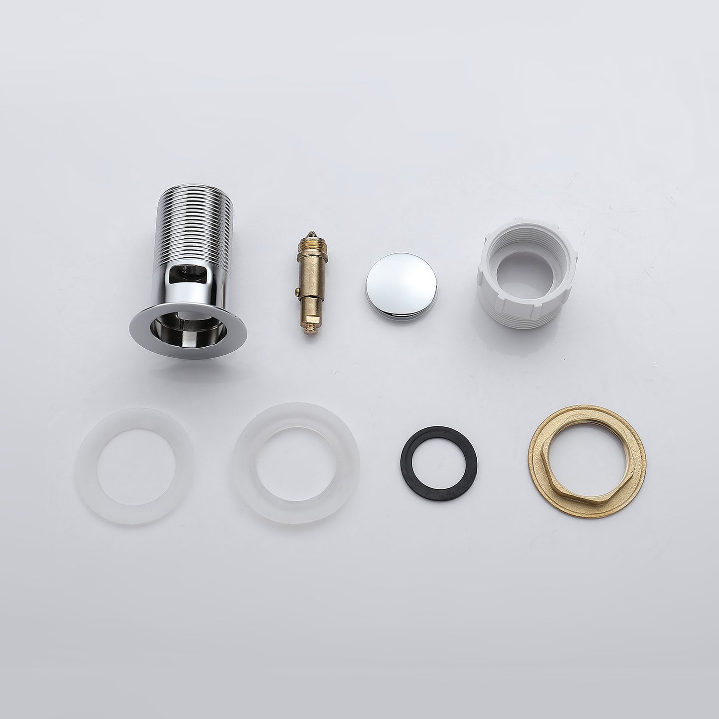 Decaura Bathroom Basin Mixer Tap and Pop Up Waste with Overflow Chrome Stainless