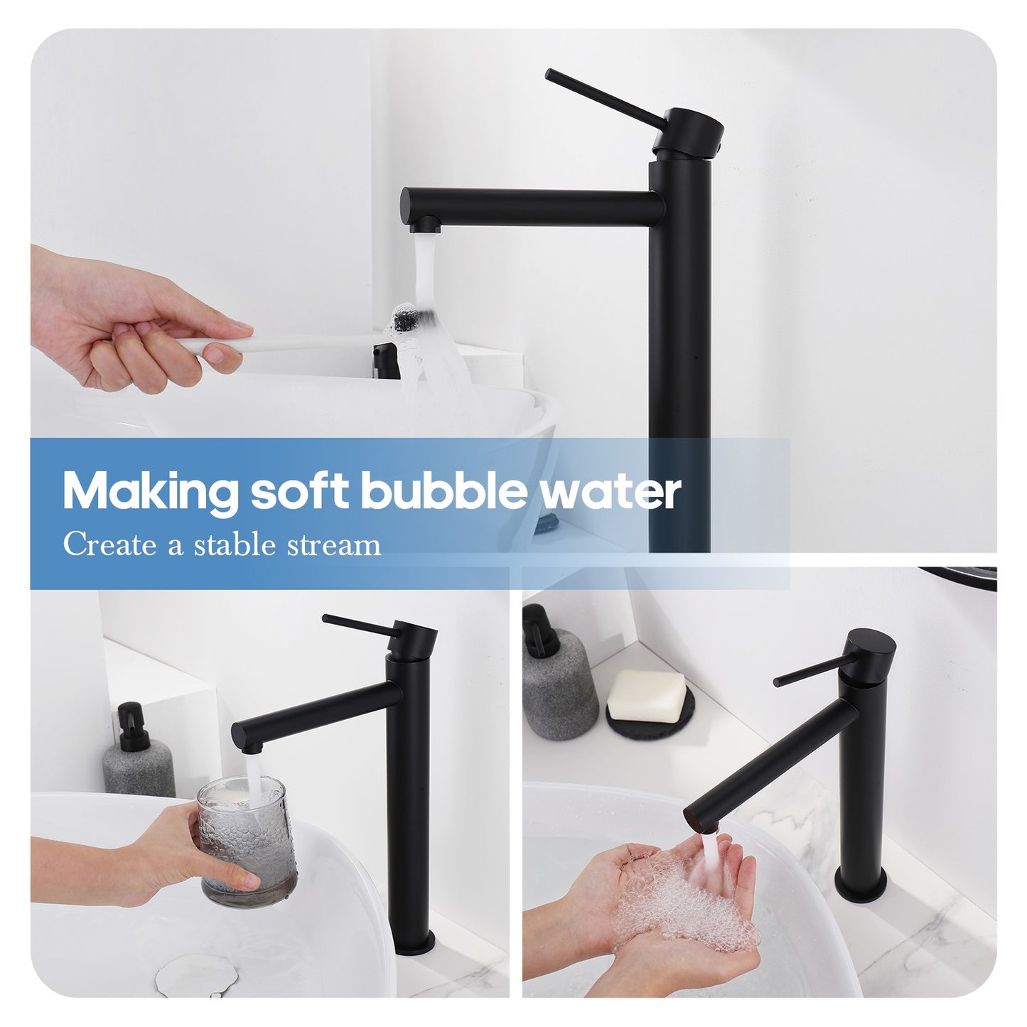 Decaura Bathroom Basin Mixer Tap Vanity Faucet Single Handle Tapware Tall/Small