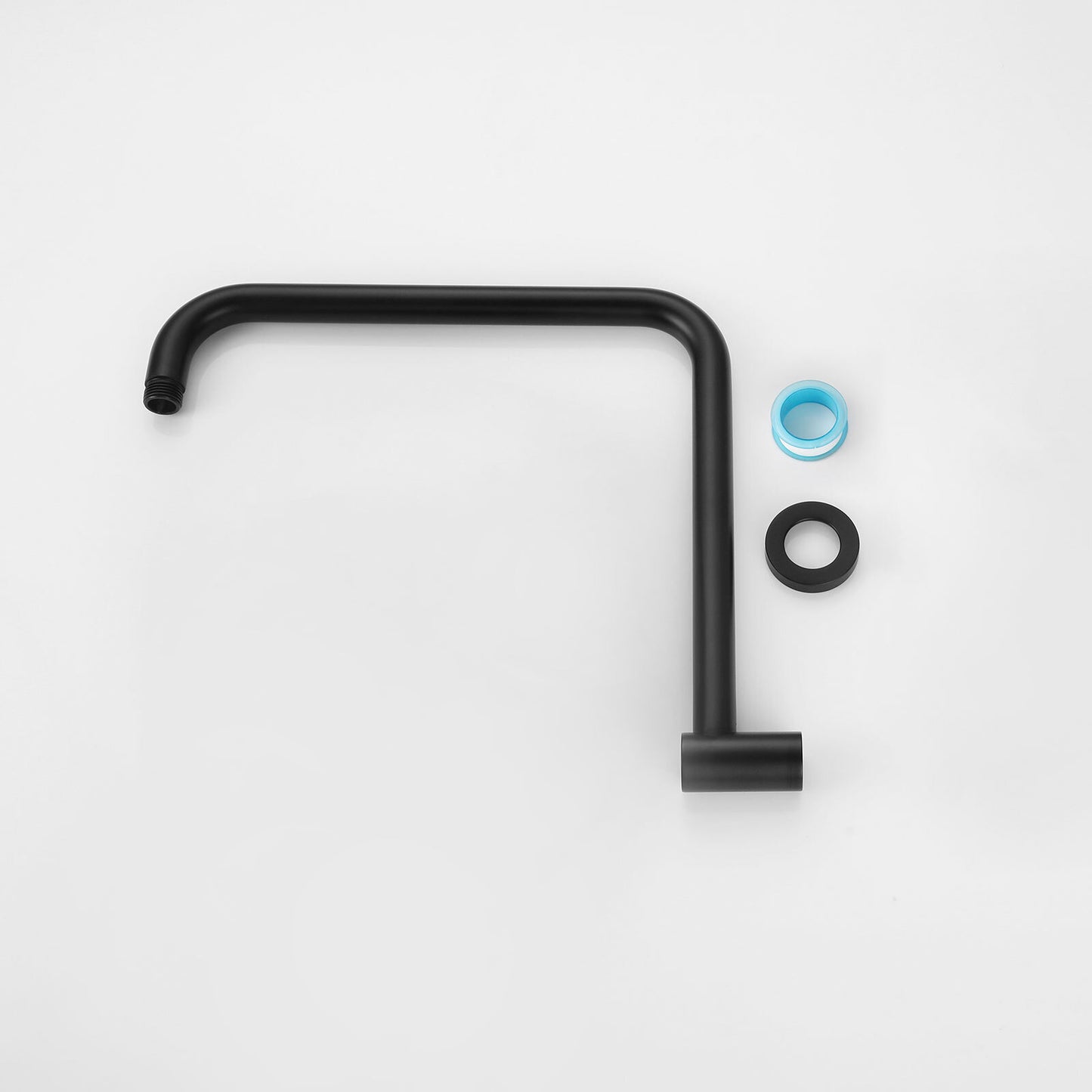 Decaura Rain Shower Head Gooseneck Shower Arm Chrome/Black Round/Square