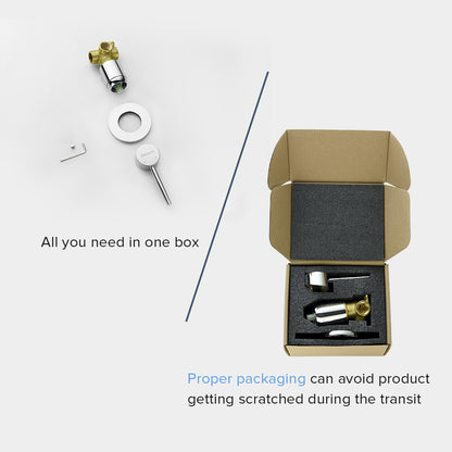 Decaura Bath Spout Laundry Round Chrome Wall Water Spouts Tapware Mixer Taps Set