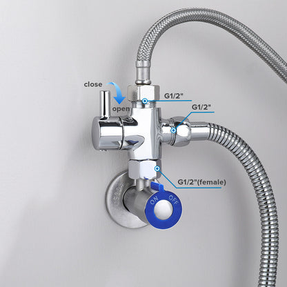 Decaura Bidet Spray Kit Handheld 2-Mode Sprayer Stainless Steel Shattaf Diverter