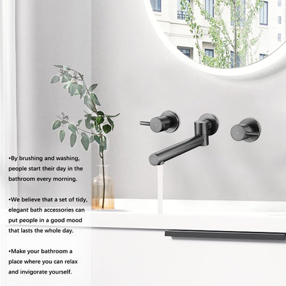 Decaura Bath Spout Wall Water Spout Basin Shower Mixer Taps Tapware Set Bathroom