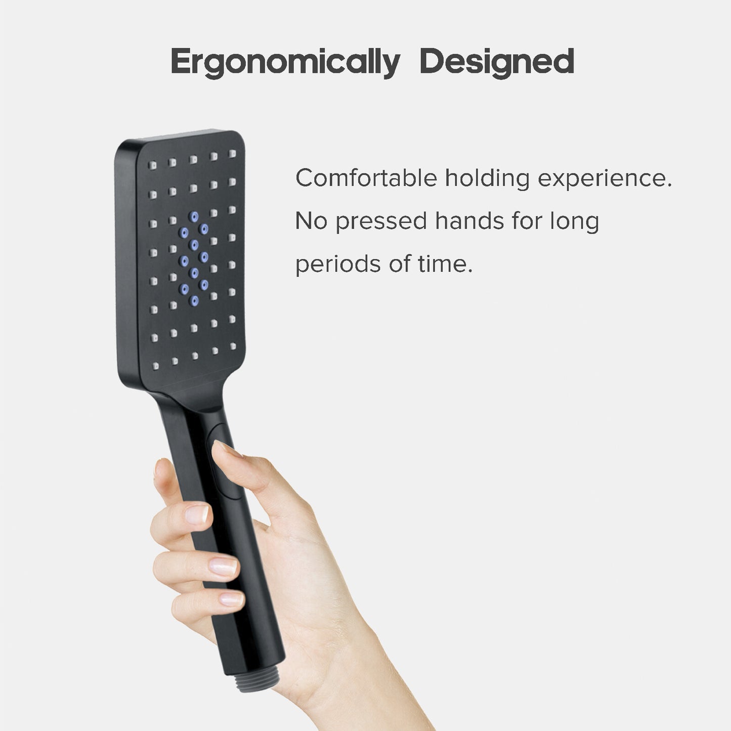 Decaura Hand Held Shower Head 3/4/5-Mode Spray Bathroom Round/Square Bathroom