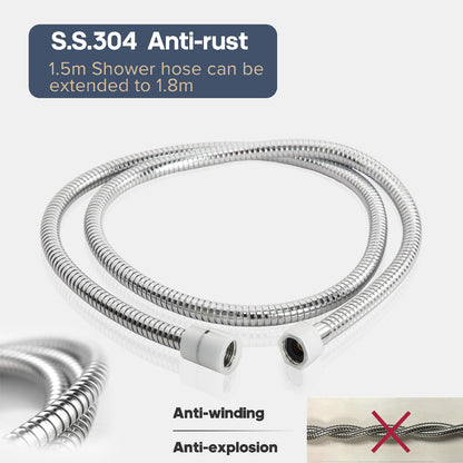 Decaura Flexible Shower Hose 1.5m/2m 304 Stainless Steel Gold/Chrome/Black