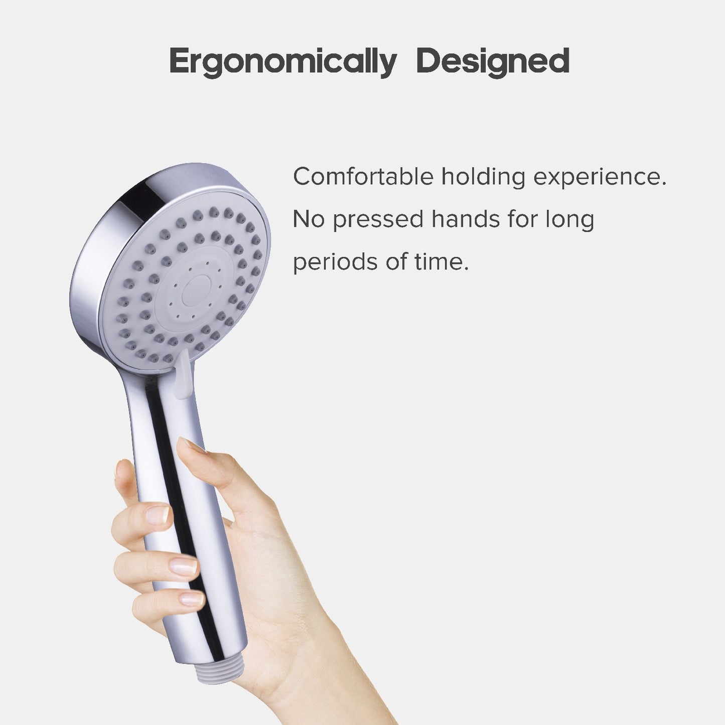 Decaura Hand Held Shower Head 3/4/5-Mode Spray Bathroom Round/Square Bathroom