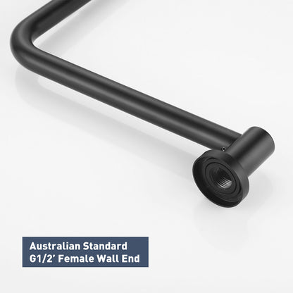 Decaura Rain Shower Head Gooseneck Shower Arm Chrome/Black Round/Square